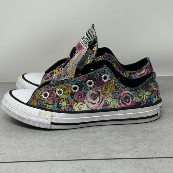 Converse Other - Converse All Star Sneakers Floral Kids Shoes Size Youth 13